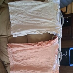 Elegant Women's Blouse Set - White and Pink